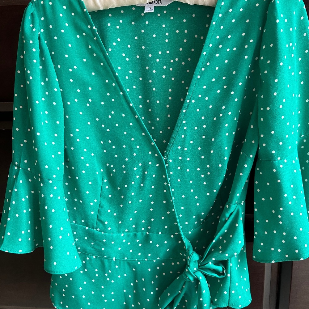 BB Dakota Polka-Dot Blouse